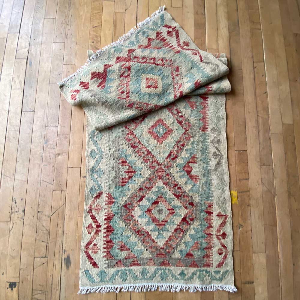 HANDWOVEN KILIM RUNNER 204X66 CM | No: 0041