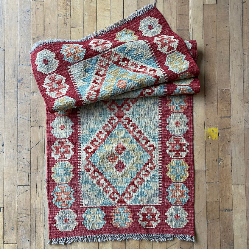 HANDWOVEN KILIM RUNNER 193X63 CM | No: 0048