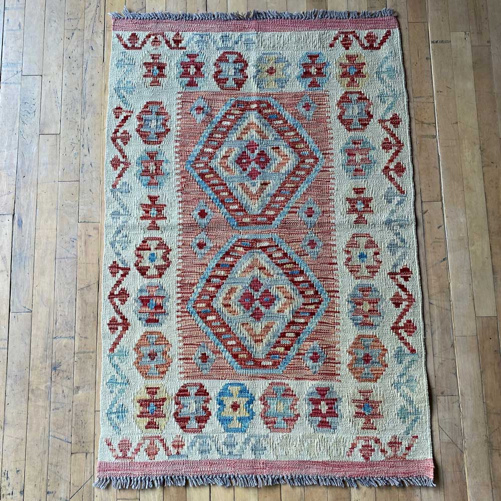 HANDWOVEN KILIM RUG SMALL 126X85 CM | No: 005