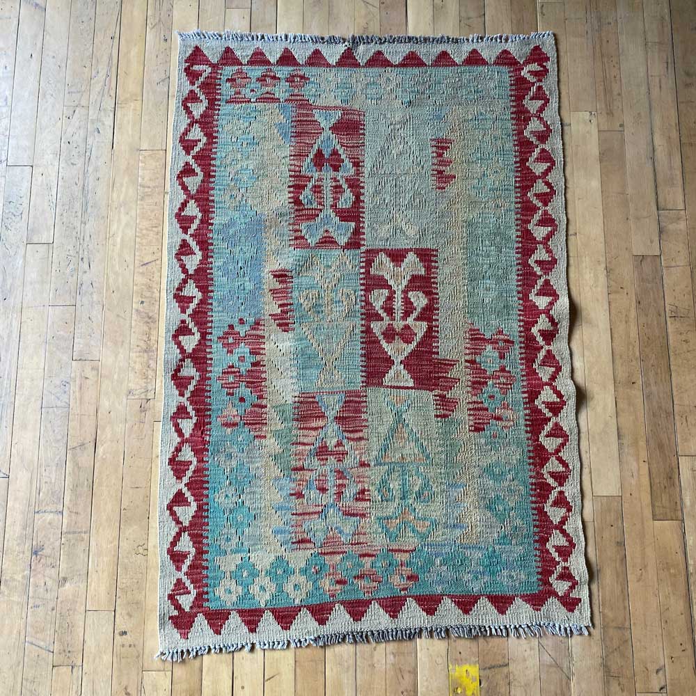 HANDWOVEN KILIM RUG SMALL 126X84 CM | No: 006