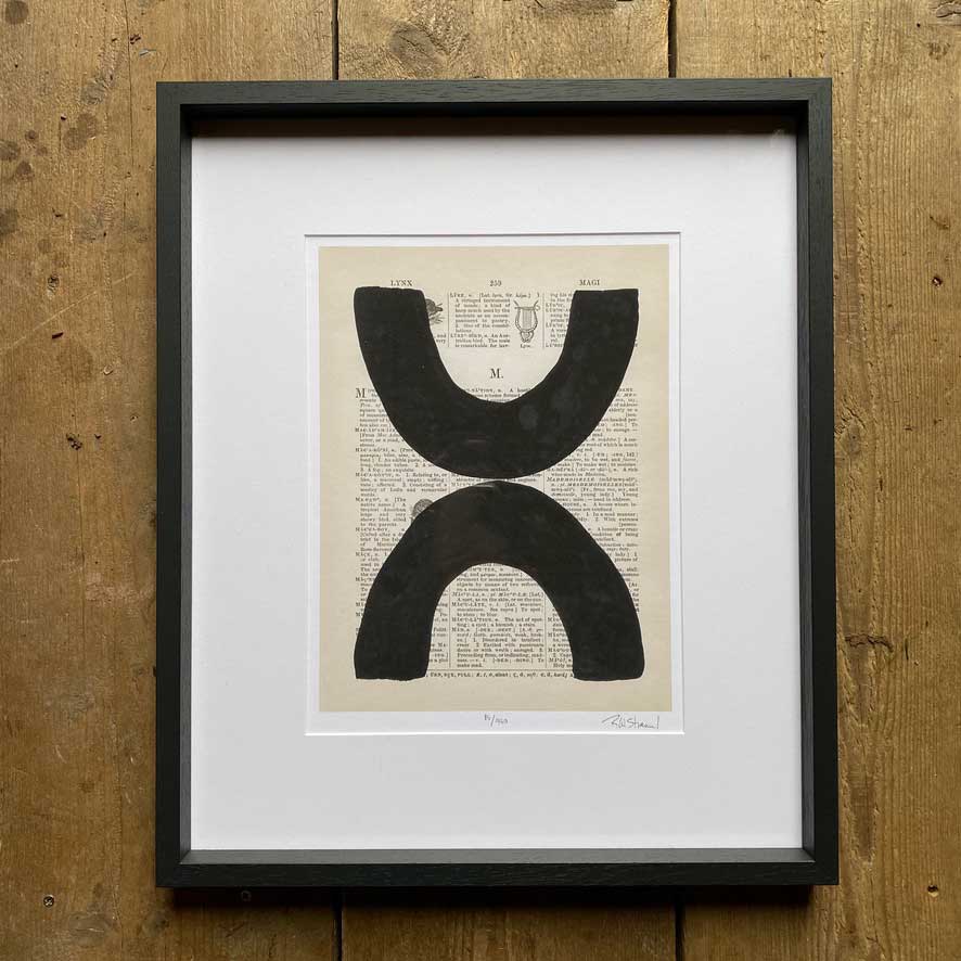 Framed Vintage Book Print | Meander
