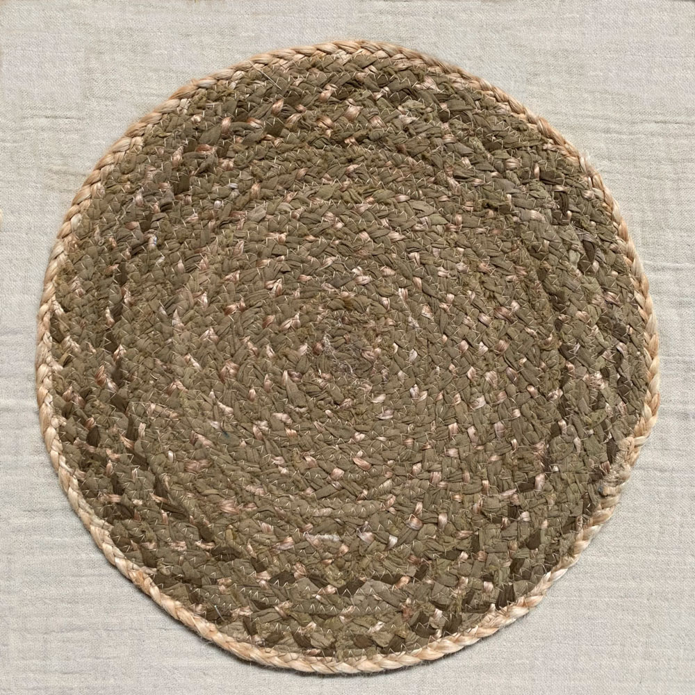 Round Natural Placemat - Jute & Cotton