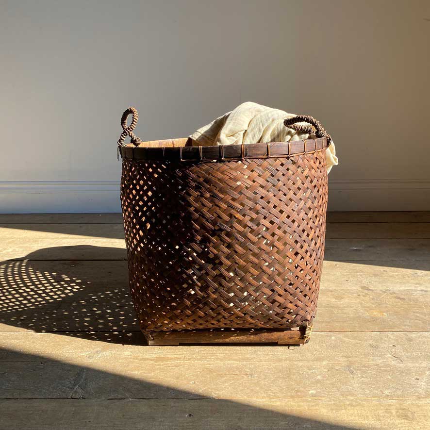 Vintage Woven Lombok Basket | Medium