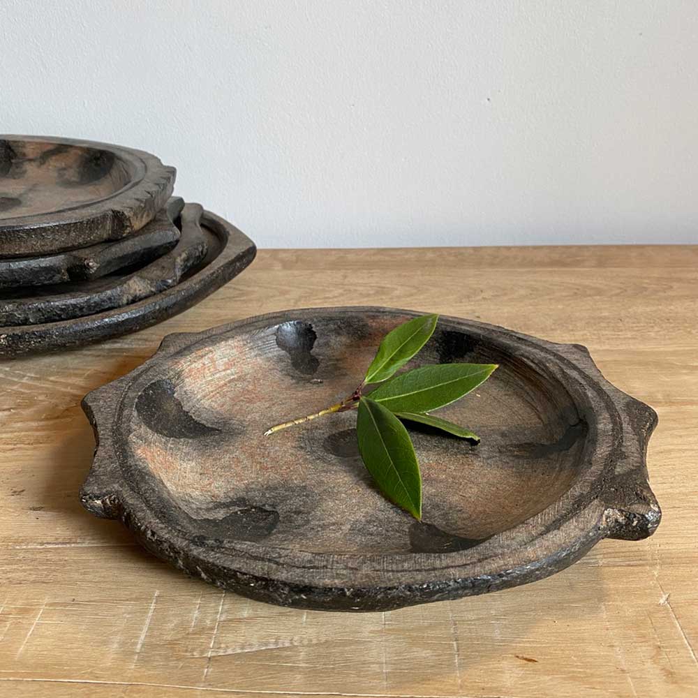 Vintage Black Stone Chapati Plate | Small