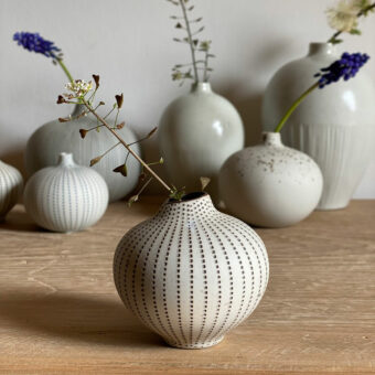 Small handmade ceramic vase | Urchin Brown