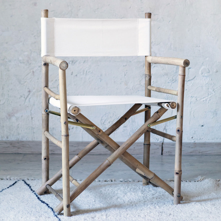 Bamboo Folding Directors Garden Chair