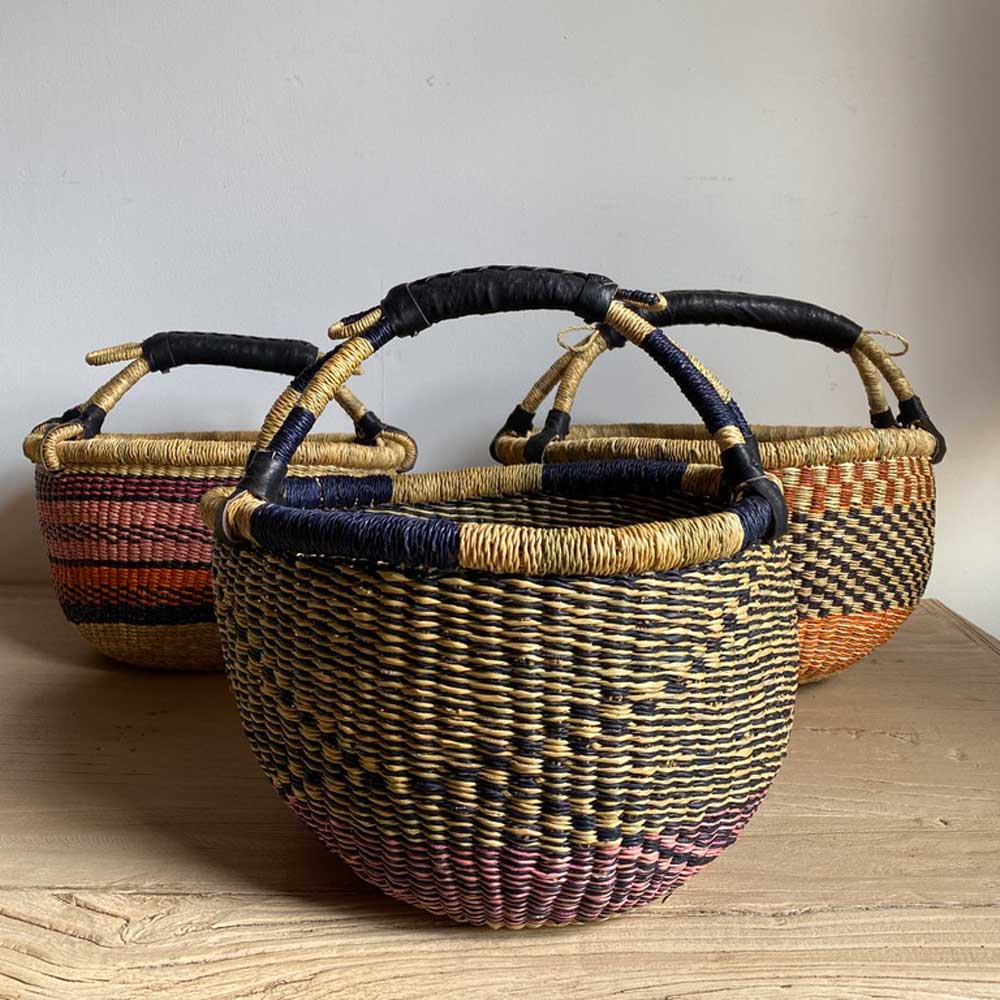 Fairtrade African Woven Basket | Small Multicoloured
