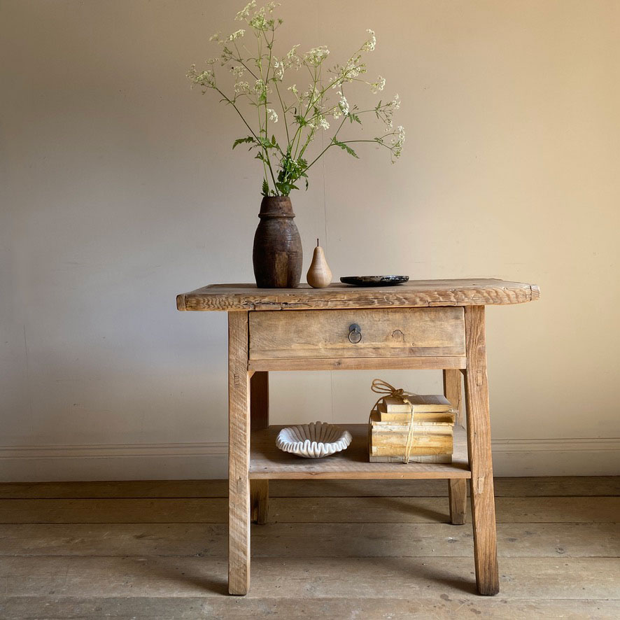 Antique wooden side table | Nadia