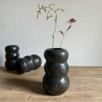 Handcrafted African Pottery Trio Vase