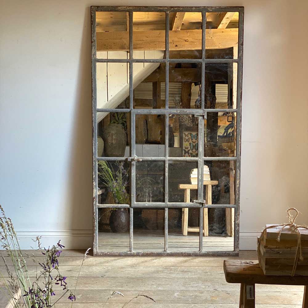 Vintage Metal Window Mirror | Alba