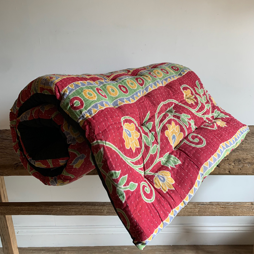Vintage Sari Kantha Mattress | Bahula