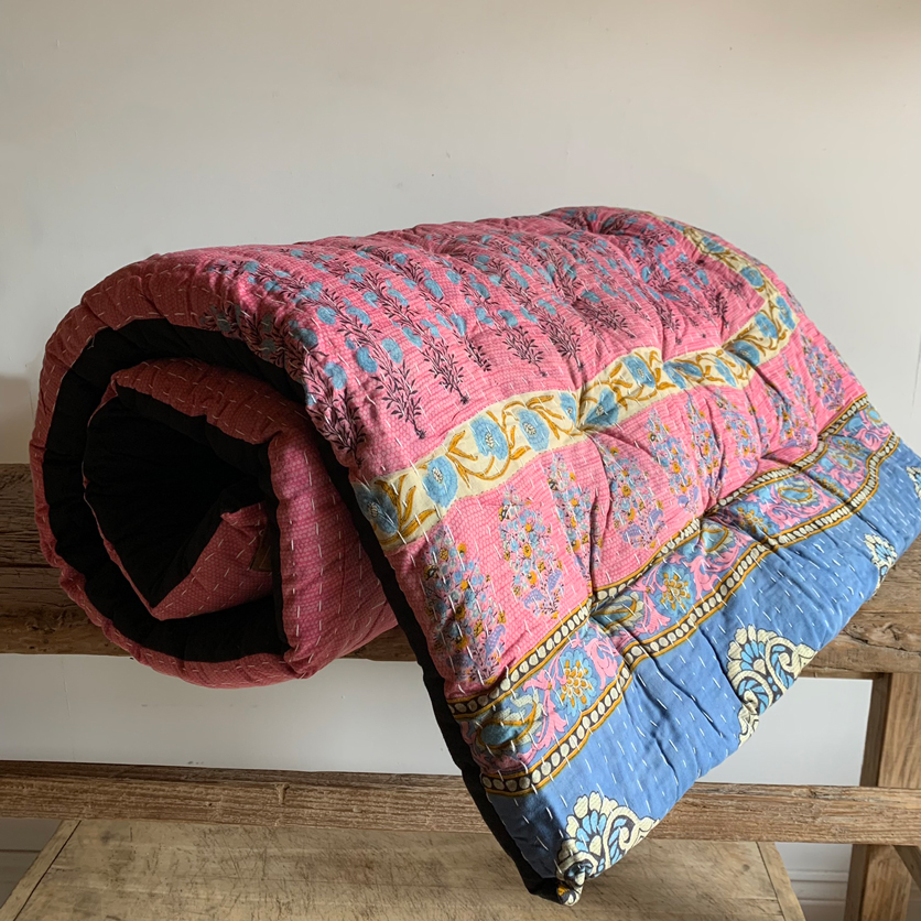 Vintage Sari Kantha Mattress | Charu