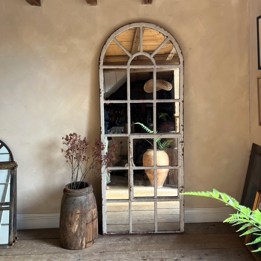 Vintage Metal Window Mirror | Regina