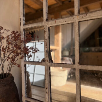 Vintage Metal Window Mirror | Regina