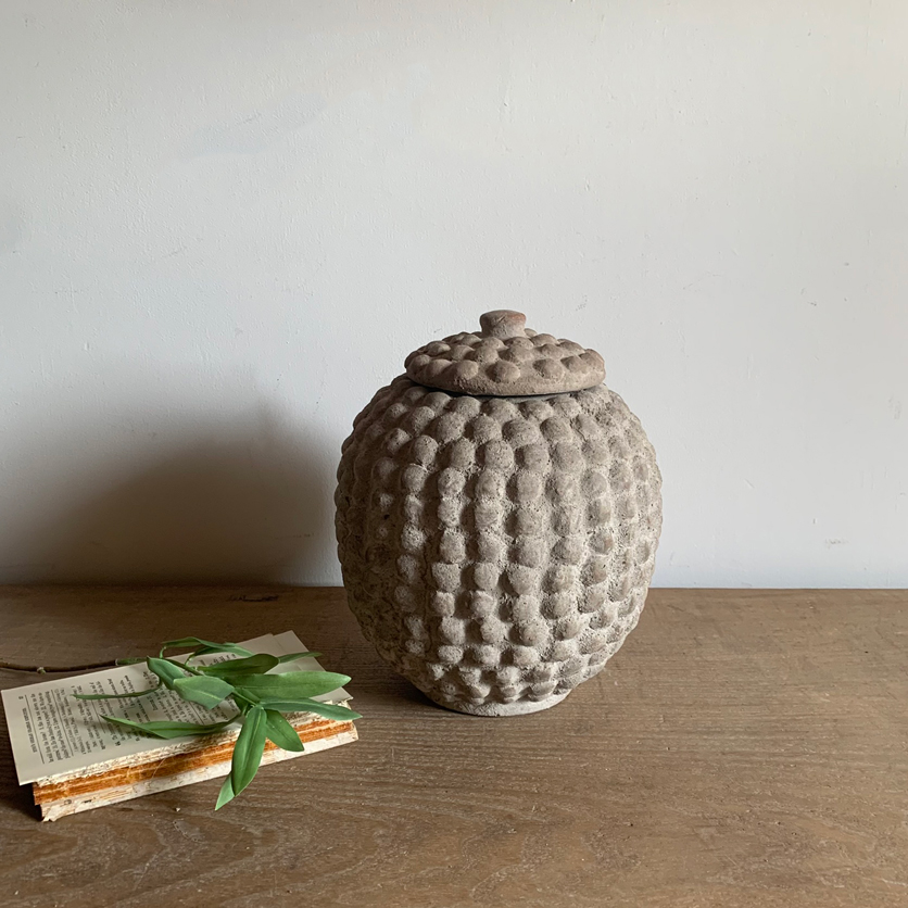 Small Ceramic Bobble Urn | Natural