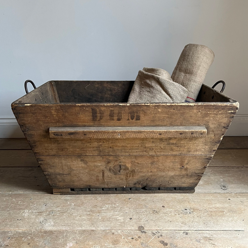 Antique French Champagne Trug A