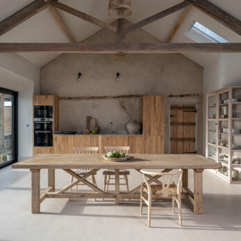 Reclaimed wood refectory table