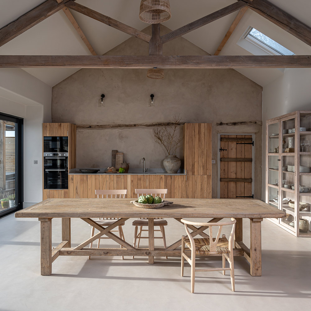 Reclaimed wood refectory table