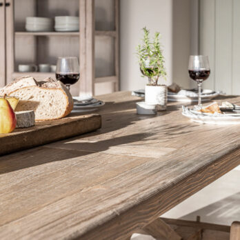 Reclaimed wood refectory table