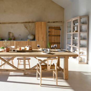 Reclaimed wood refectory table