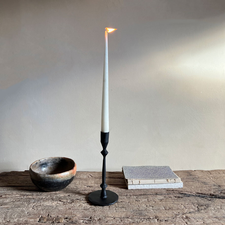 Black Metal Candlestick Medium