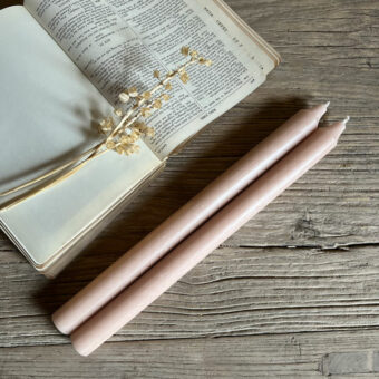 Pink Dinner Candles Pair