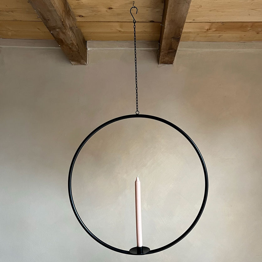 Circular Hanging Candle Holder | Wreath