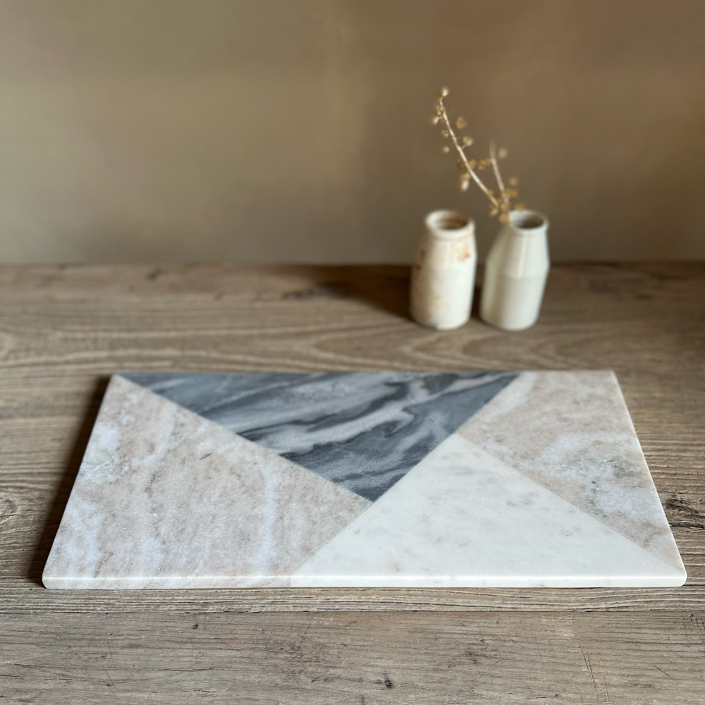 Rectangular Geometric Marble Board
