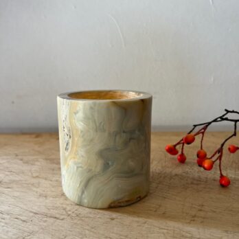 Natural onyx candle holder