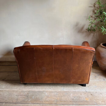 Leather two seater sofa