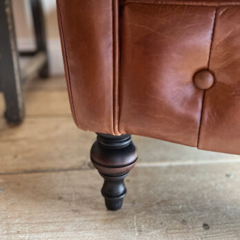 Leather Button Back Club Chair