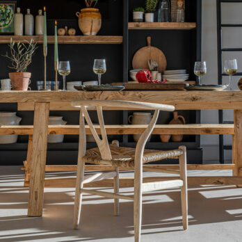 Danish chair with rush seat