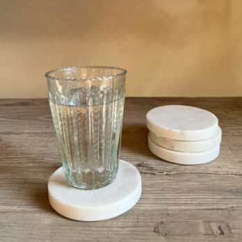 White Round Marble Coasters