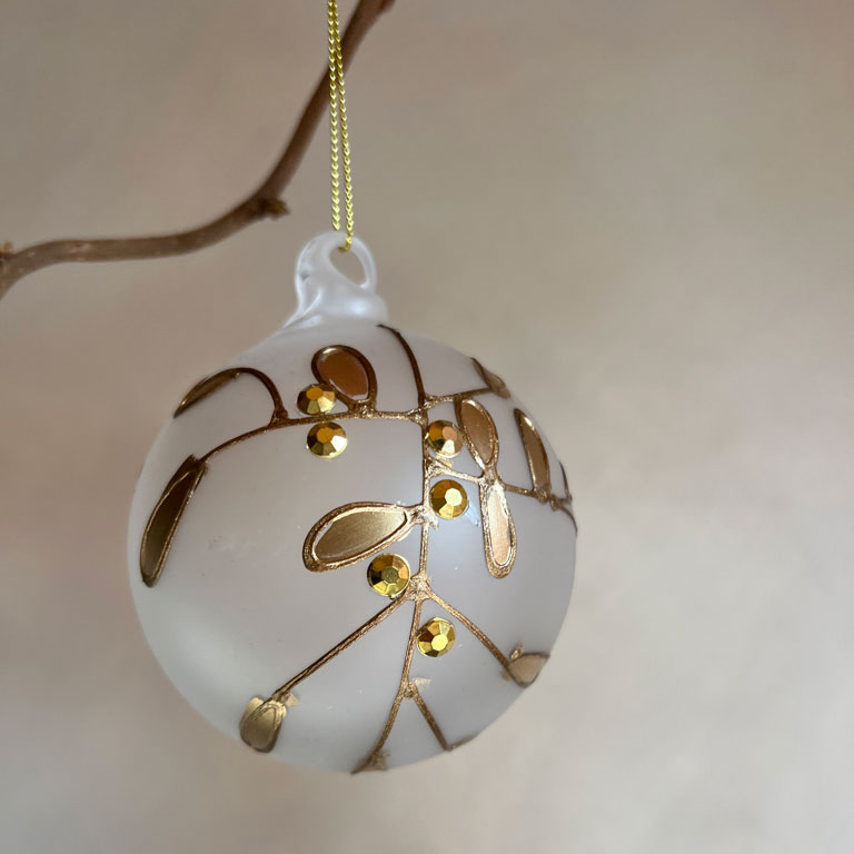 Glass Mistletoe Decoration | Matt Finish