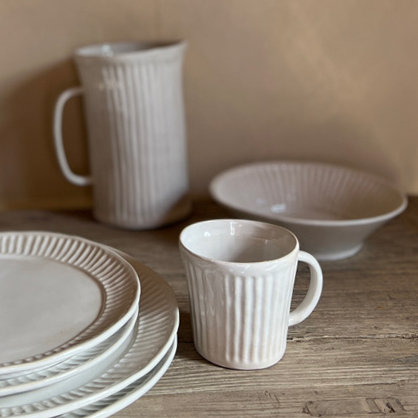 White textured ceramic Mug