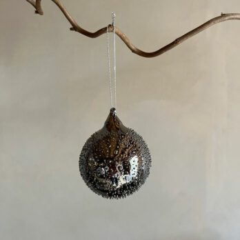 Glass pewter Chrismas decoration