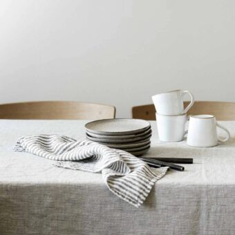 Pinstripe Linen Table Cloth