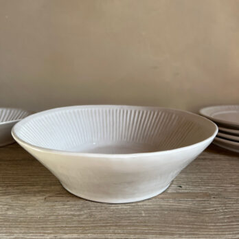 White Textured Salad plate