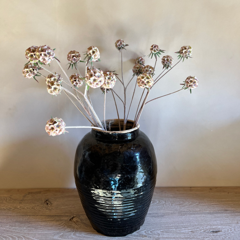 Faux Large Scabiosa Spray