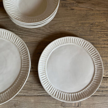 White Textured Salad plate