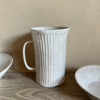 White textured water jug