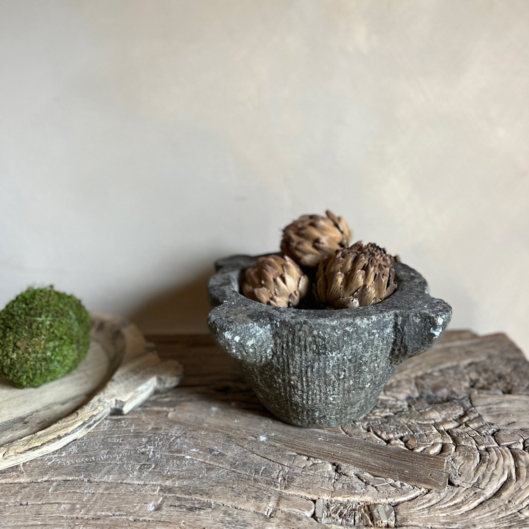 Large Antique Marble Mortar | C