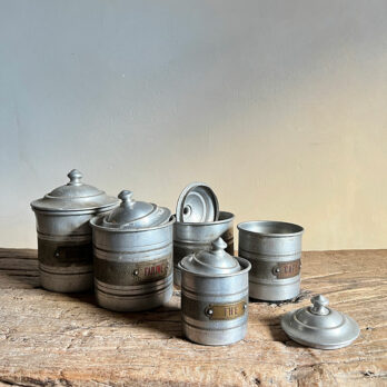 Vintage French Tea & Coffee Tin set
