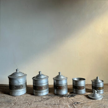 Vintage French Tea & Coffee Tin set