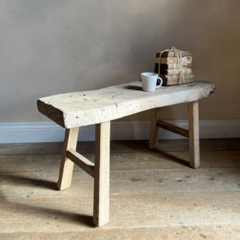 Rustic wood small bench | Coleridge