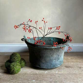 Antique French Copper Cauldron Pot