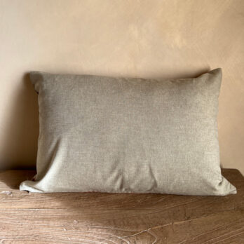 Daisy Embroidered Velvet Cushion