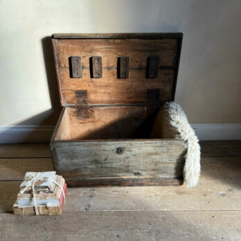 Antique Wooden Trunk | Pale Green