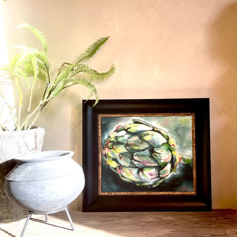 Oil painting Lizzie Owen | Artichoke