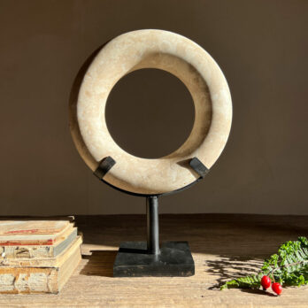 Marble circle on stand